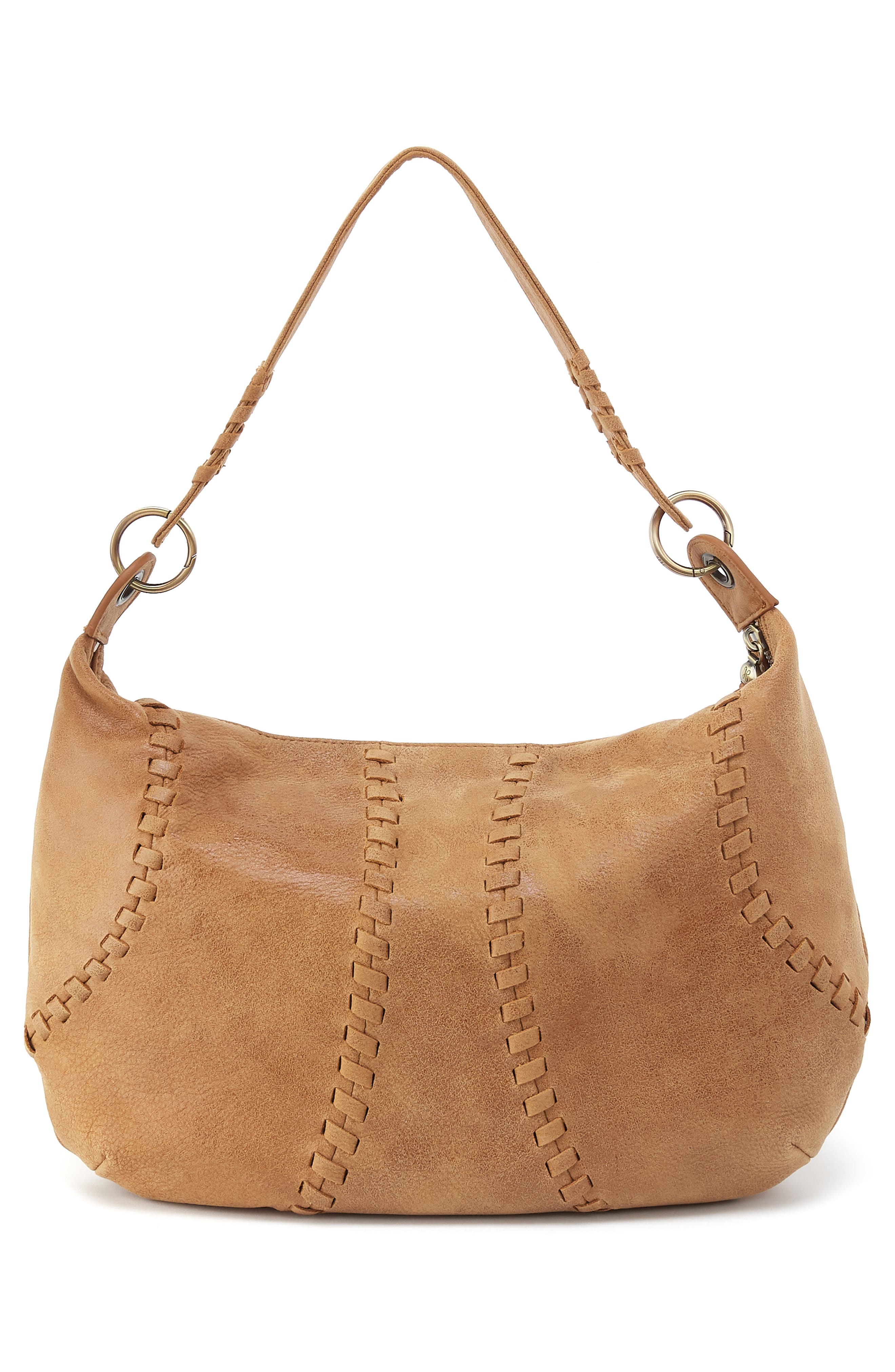 HOBO Opal Leather Shoulder Bag, Alternate, color, Hazel
