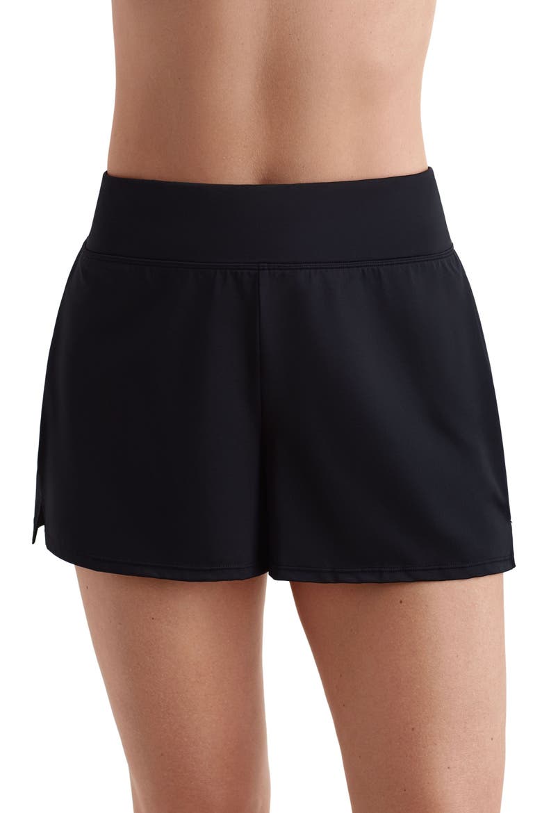 Swim Hipster Plus Size Short, Main, color, Black