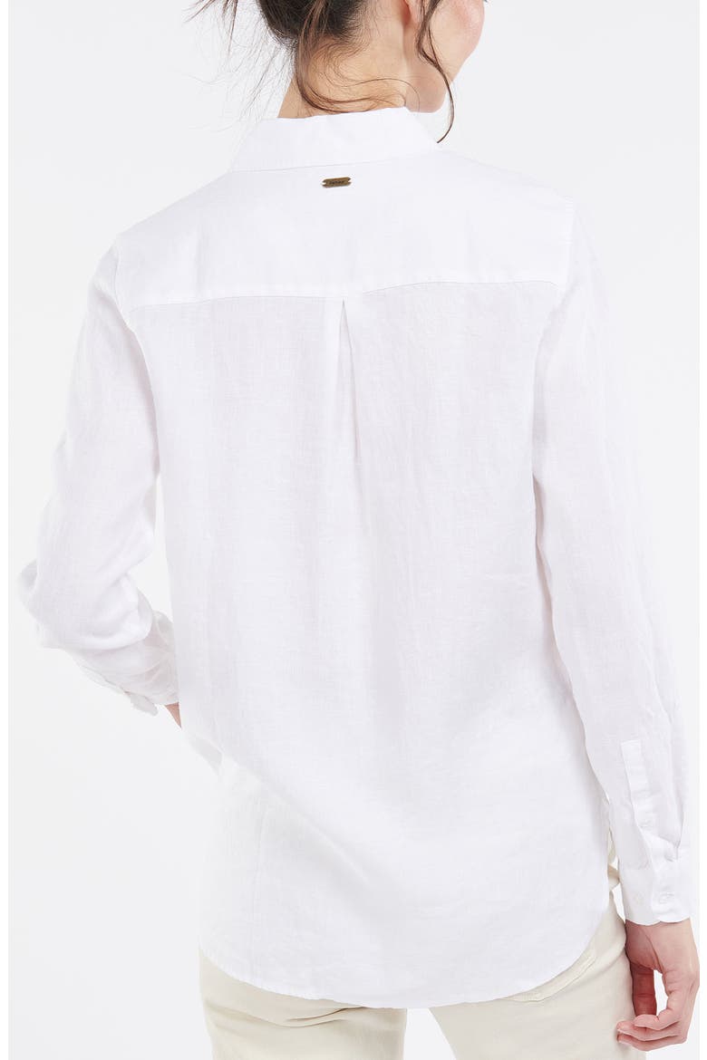 Marine Linen Button-Up Shirt, Alternate, color, WHITE