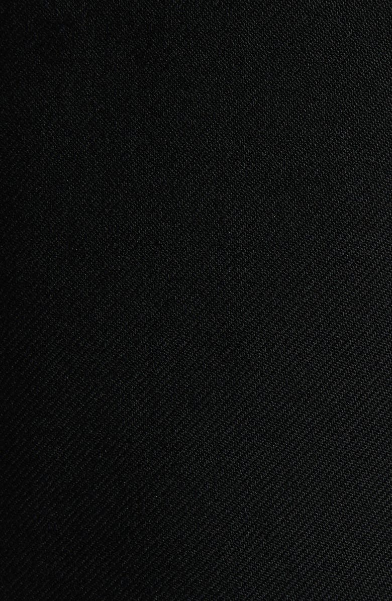 McQueen Dart Wool Stretch Gabardine Midi Skirt, Alternate, color, Black