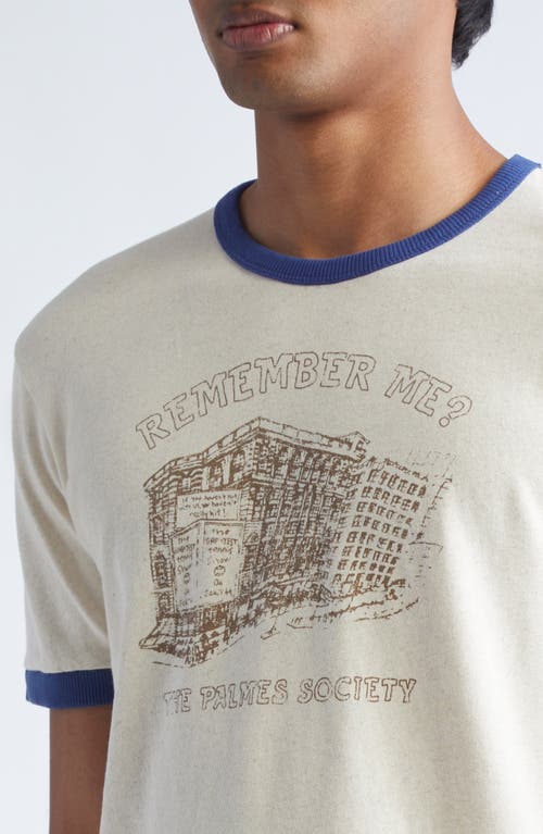 Palmes Mens Broken White Ringer Short-sleeve Cotton Blend T-shirt In White