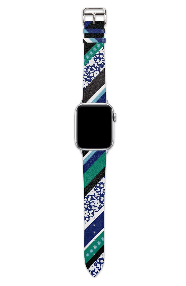 Wristpop Black Blossom Water Resistant 25mm Apple Watch<sup>®</sup> Watchband, Main, color, 