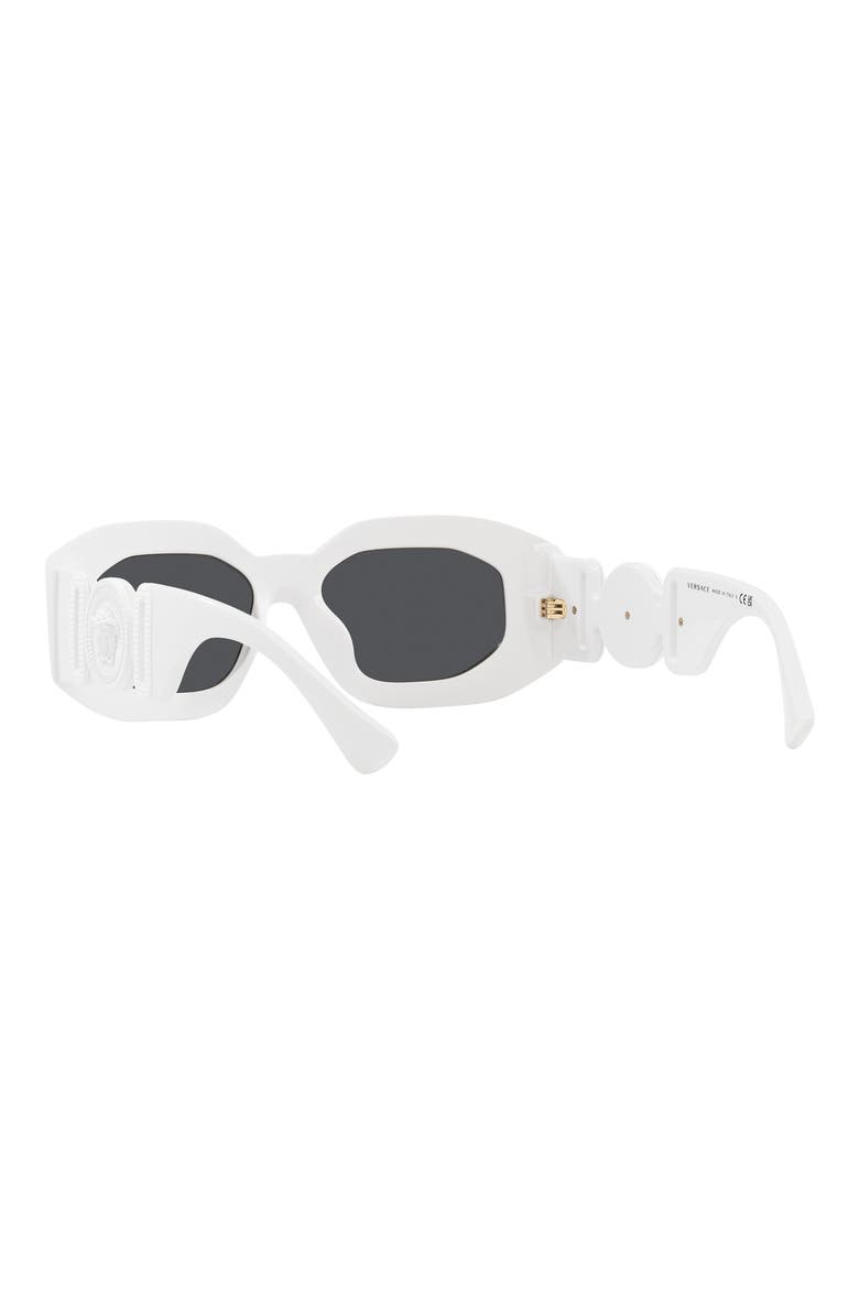 53mm Rectangular Sunglasses, Alternate, color, WHITE