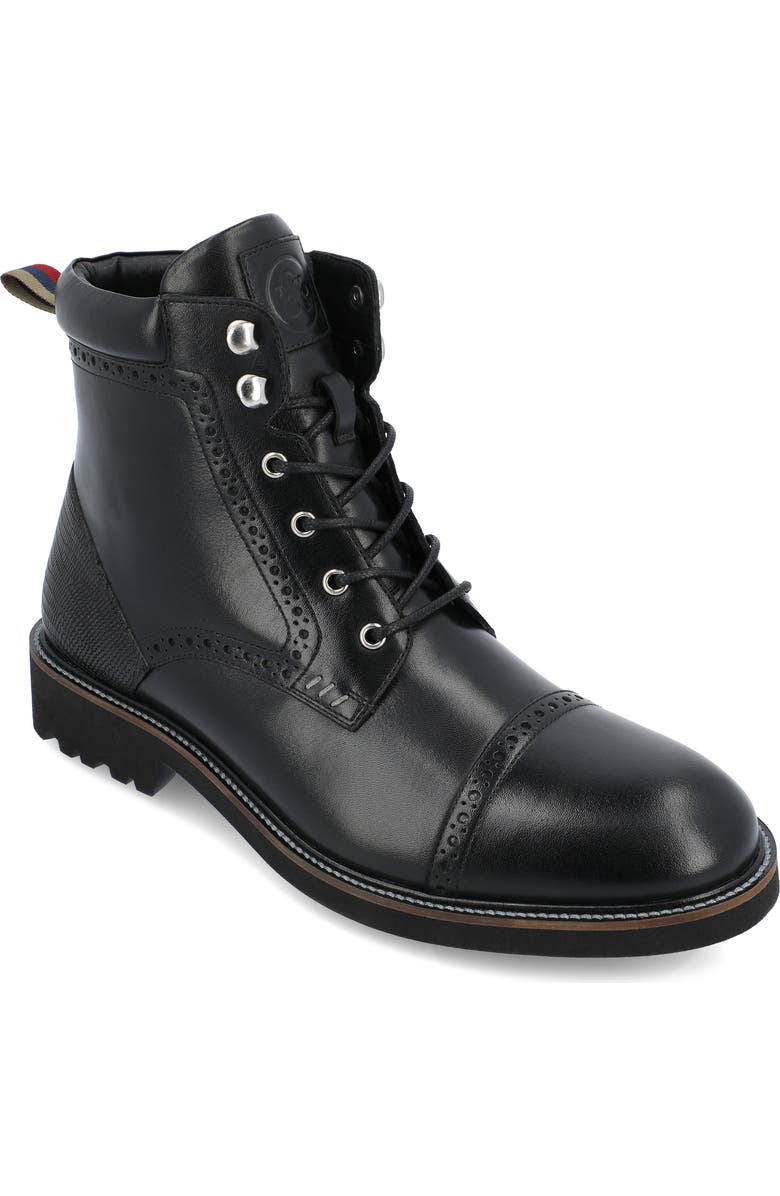 Thomas & Vine Tyrus Leather Cap Toe Combat Boot, Main, color,