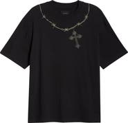 PacSun Barbed Cross Cotton Graphic T-Shirt