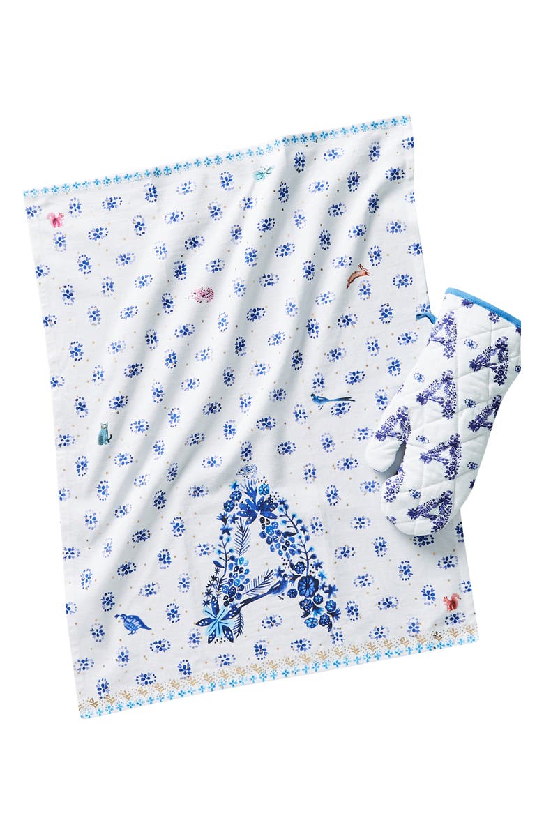 Anthropologie Home Anthropologie Et Vous Monogram Dishtowel & Oven Mitt, Alternate, color,