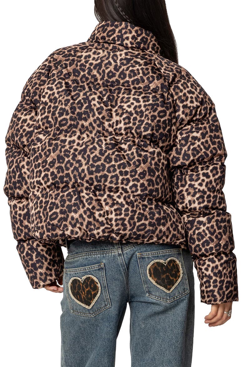 Dalya Leopard Print Puffer Jacket, Alternate, color, LEOPARD