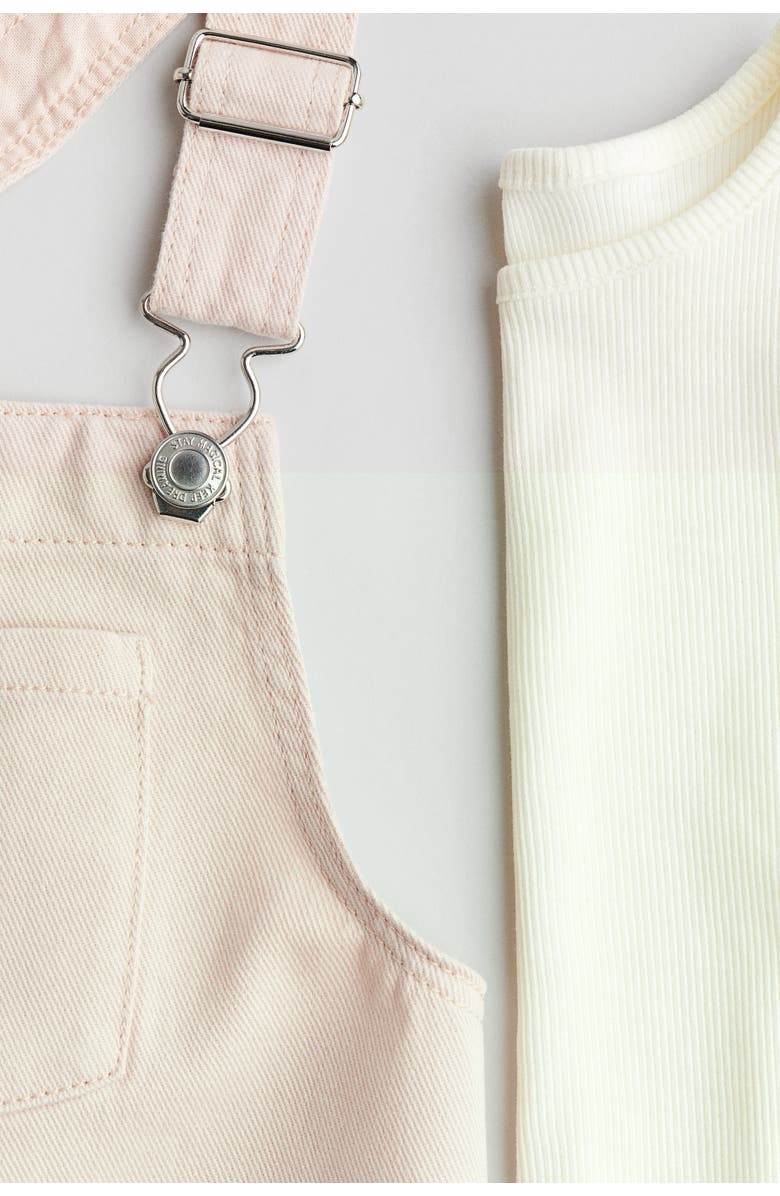H&M 2-piece Cotton Set, Alternate, color, Light Pink/White