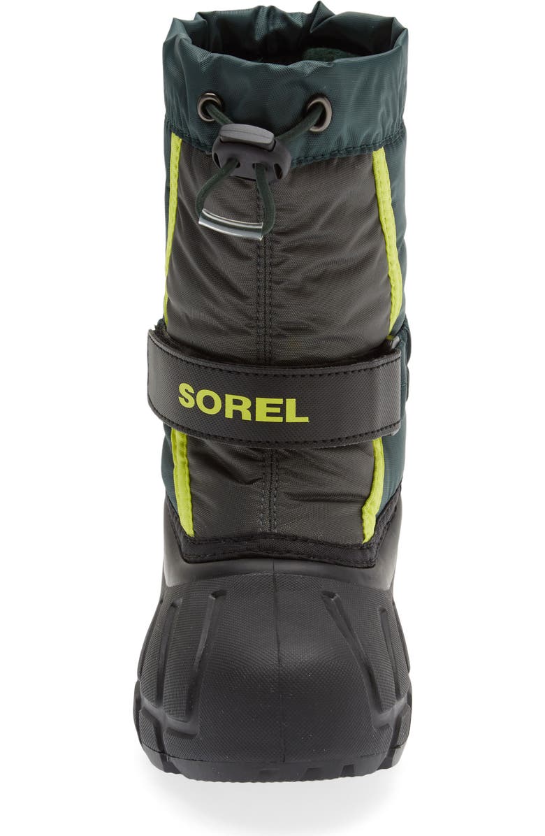 SOREL Kids' Flurry Weather Resistant Snow Boot, Alternate, color, Spruce/ Grill