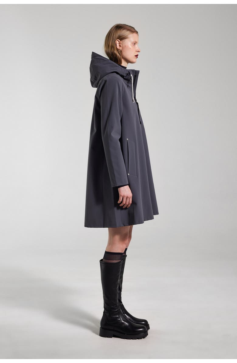 Stutterheim Mosebacke Lightweight Zip Matte Raincoat, Alternate, color, Metal