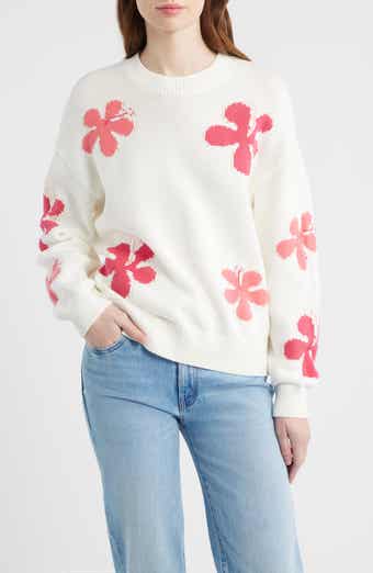 Zoey Floral Intarsia Cotton Sweater