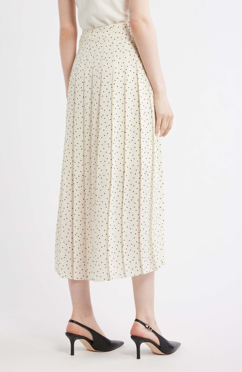 Theory Pleated Dot Print Skirt, Alternate, color, Ivory Multi - Chk