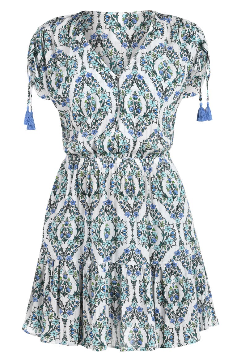 Deja Blue V-Neck Cover-Up Dress, Alternate, color, BLUE