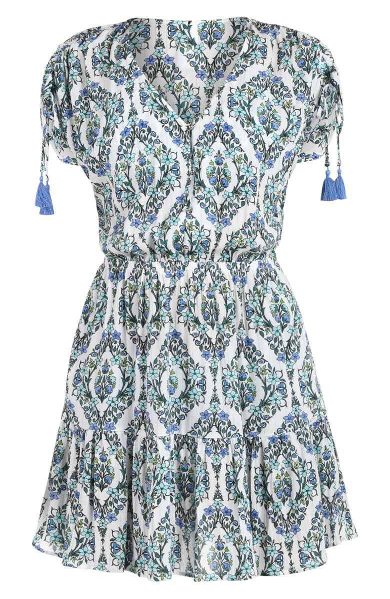 La Blanca Deja Blue V-Neck Cover-Up Dress, Alternate, color, Blue