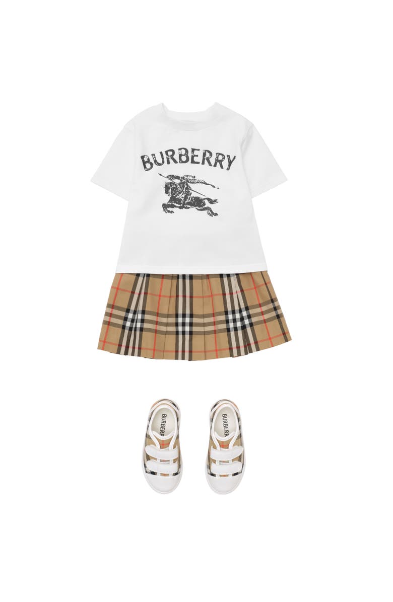Burberry Knight Stretch Cotton T-shirt, Alternate, color, White