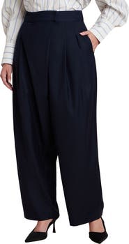ELOQUII Pleated Straight Leg Trouser
