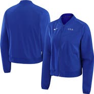 Nike Women's Nike Blue Team USA Bliss Performance Full-Zip Bomber Jacket
