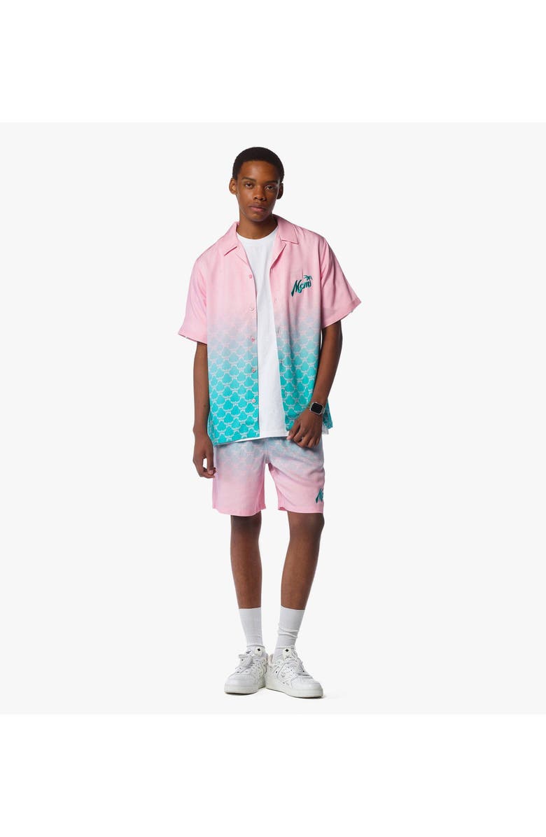MCM x SNIPES Gradation Monogram Shirt, Alternate, color, Pink