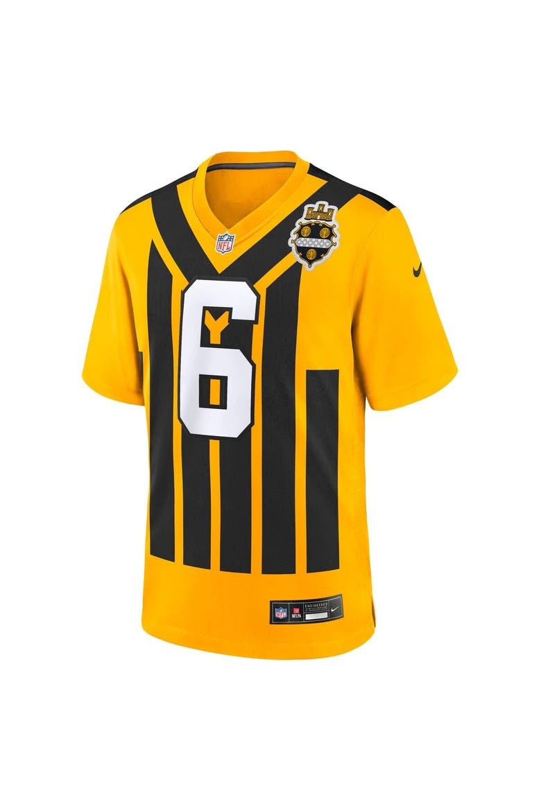 Men's Nike Patrick Queen Gold Pittsburgh Steelers Alternate 1933 Throwback Game Jersey, Alternate, color, Gold
