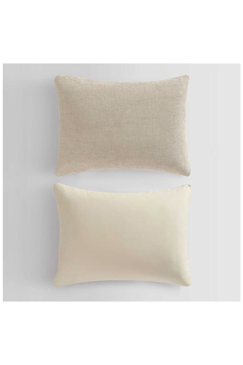 Microwaffle Duvet Cover & Sham Set, Alternate, color, FLAX BEIGE