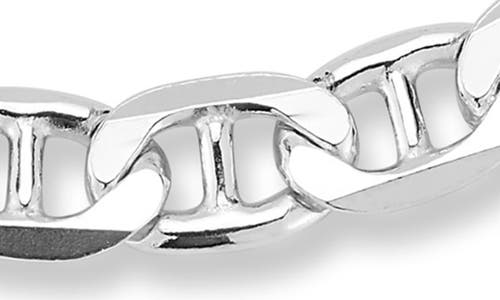 Yield Of Men Sterling Silver 6mm Mariner Chain Bracelet In Red