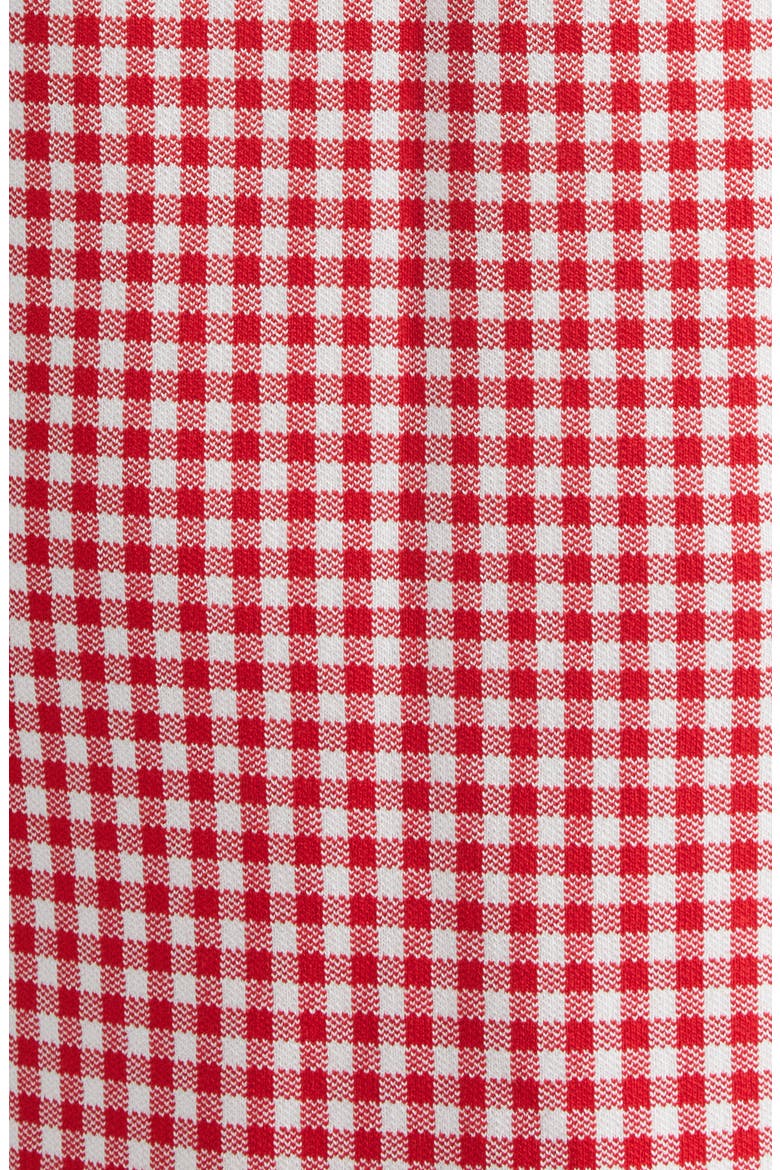 Micah Gingham Stretch Knit Minidress, Alternate, color, RED GINGHAM