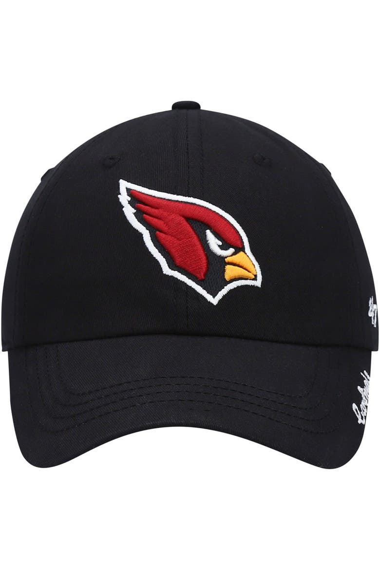 Women's '47 Black Arizona Cardinals Miata Clean Up Primary Adjustable Hat, Alternate, color, Black