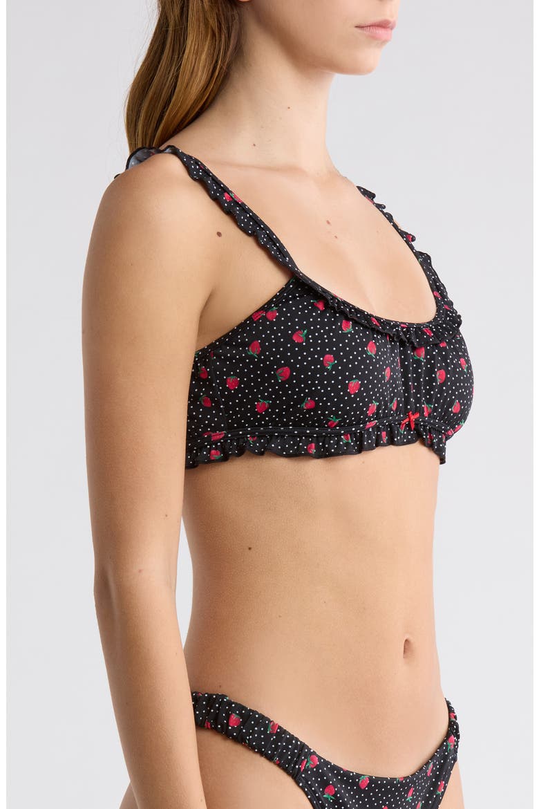 Ophelia Bikini Top, Alternate, color, STRAWBERRY DOTS