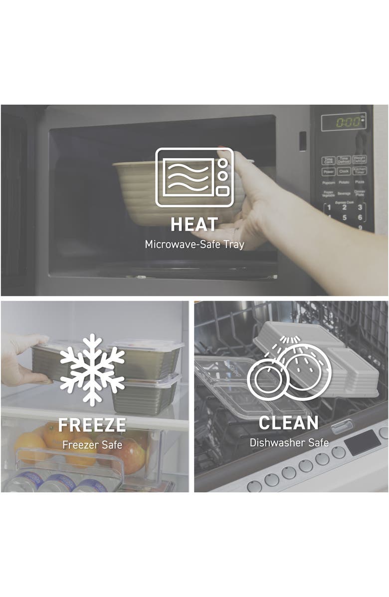 BENTGO Prep 60-Piece Meal Prep Kit, Alternate, color, Floral Pastels