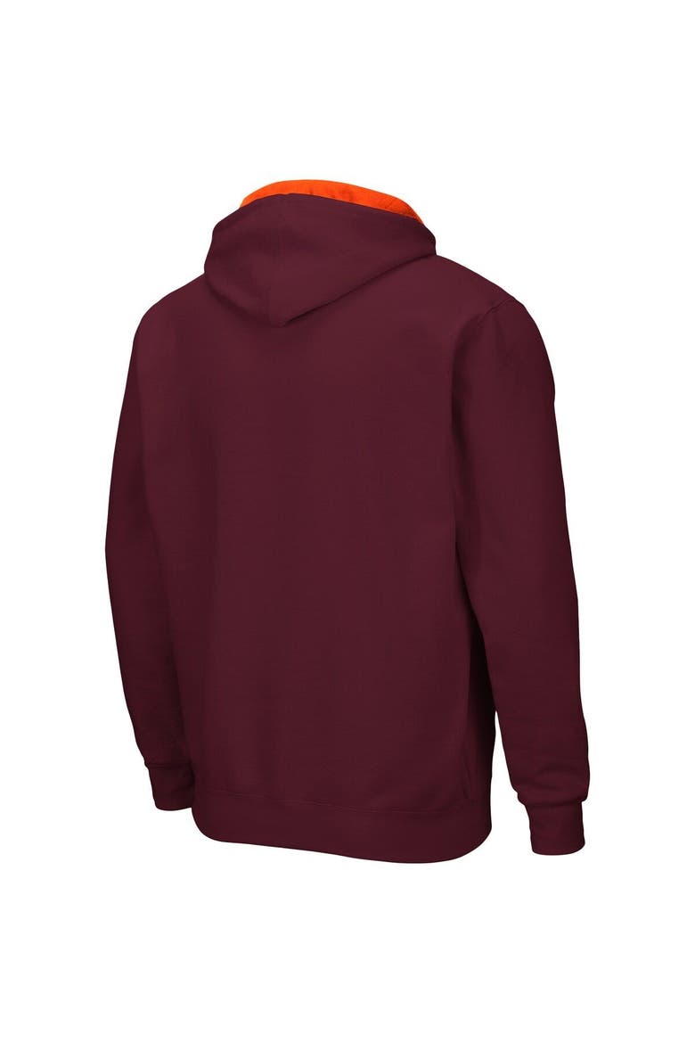 Men's Colosseum Maroon Virginia Tech Hokies Arch & Logo 3.0 Full-Zip Hoodie, Alternate, color, Maroon