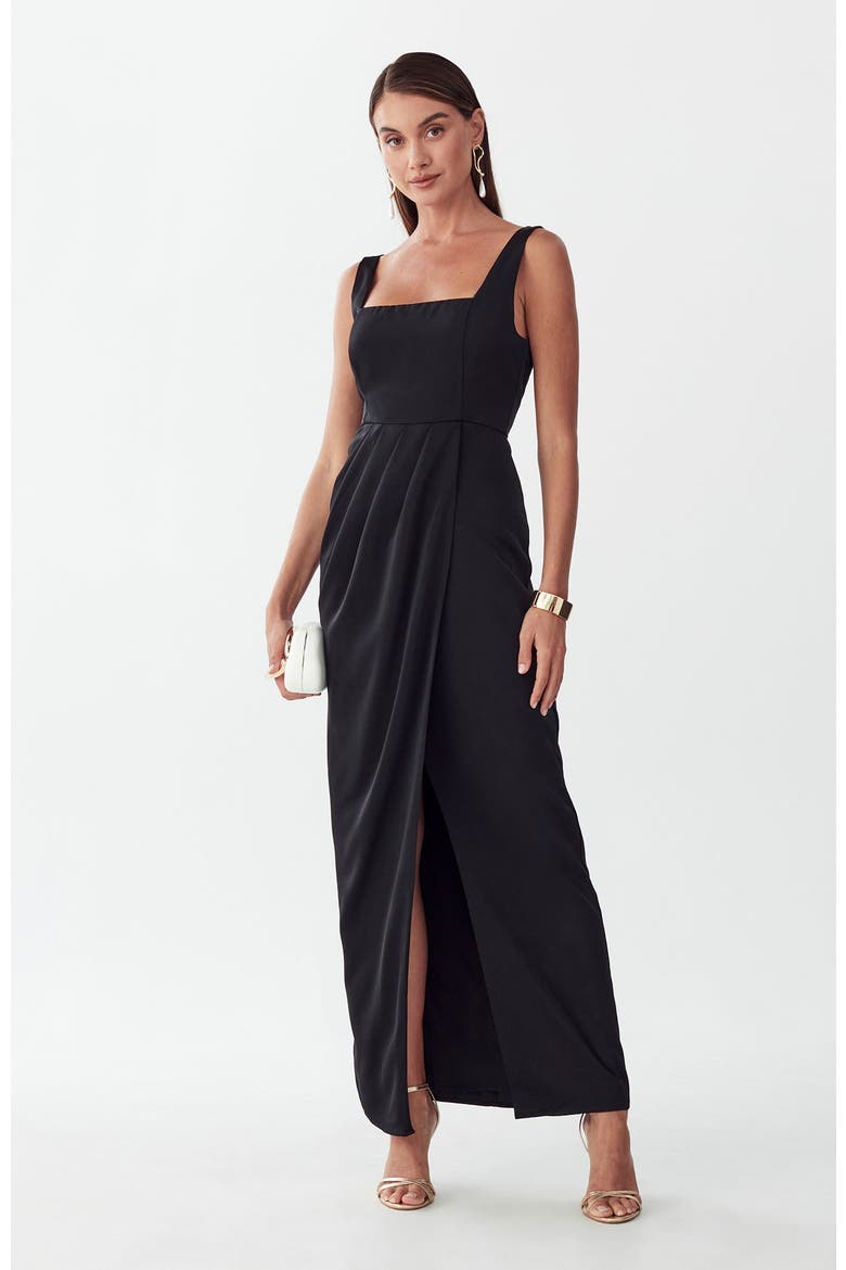 Akron Maxi Dress, Alternate, color, Black