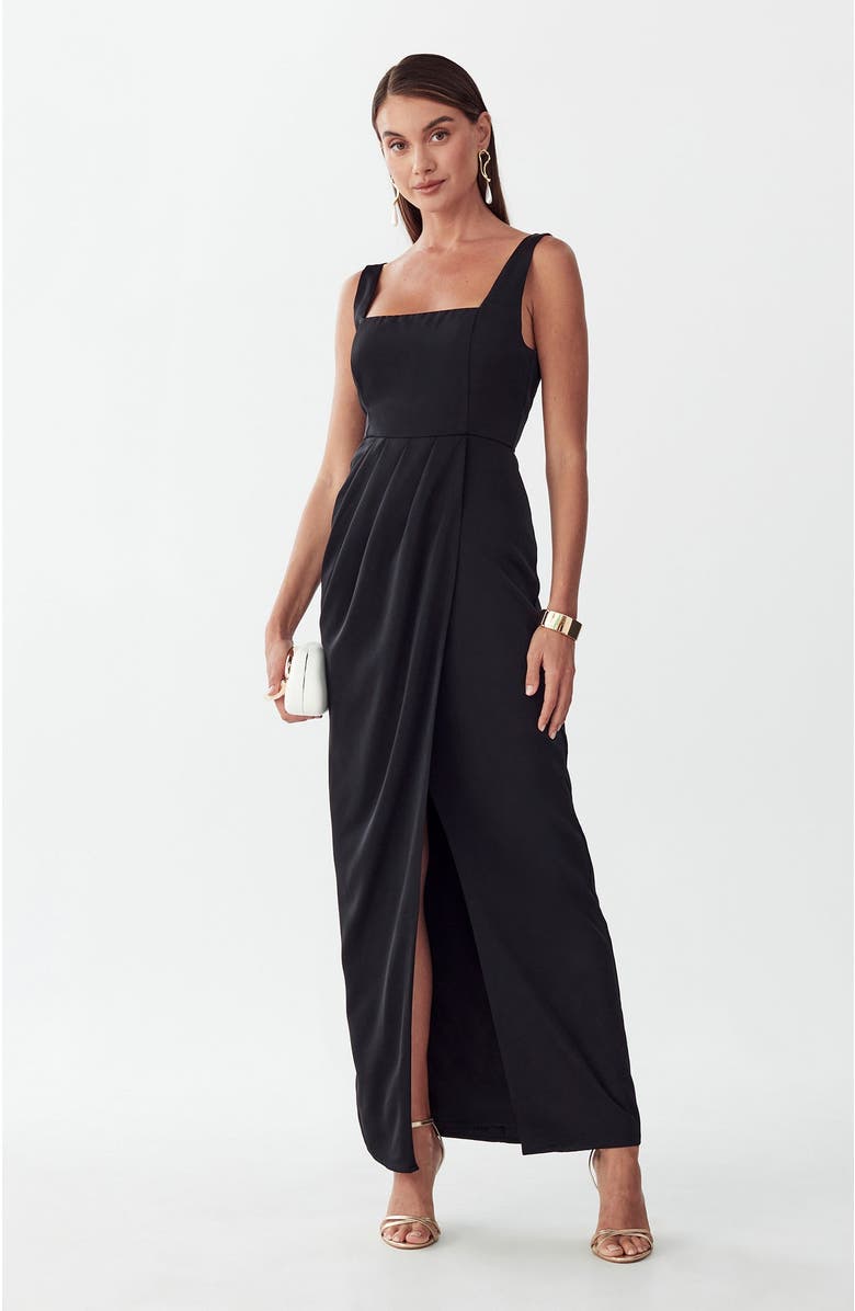 WILLA Akron Maxi Dress, Alternate, color, Black