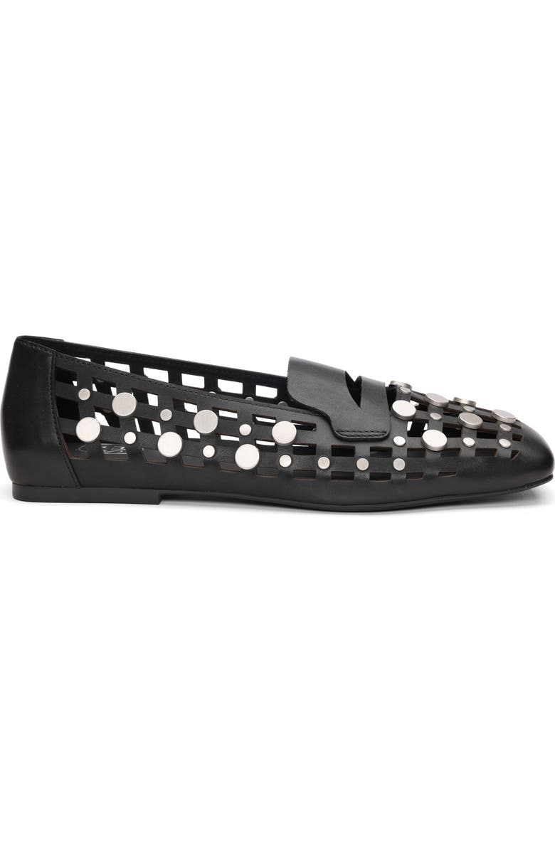 Ash Bali Studded Cutout Loafer, Alternate, color, Black