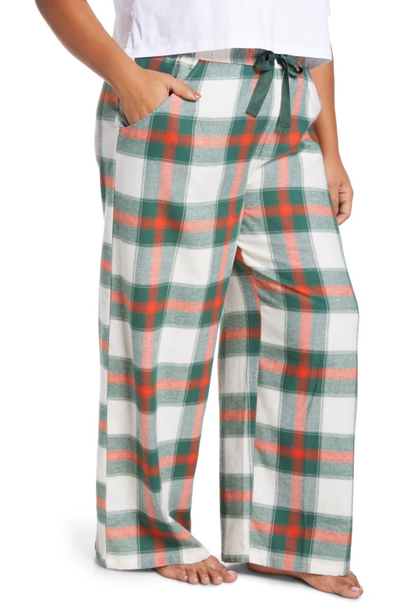 BP. Flannel Tie Waist Pants, Alternate, color,
