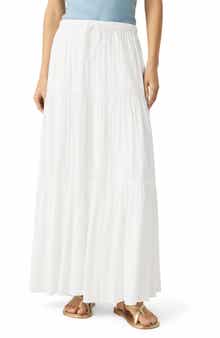 Splendid Melanie Tiered Drawstring Maxi Skirt