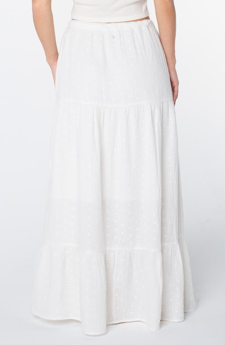 Roxy Side Street Tiered Cotton Maxi Skirt, Alternate, color, Cloud Dancer