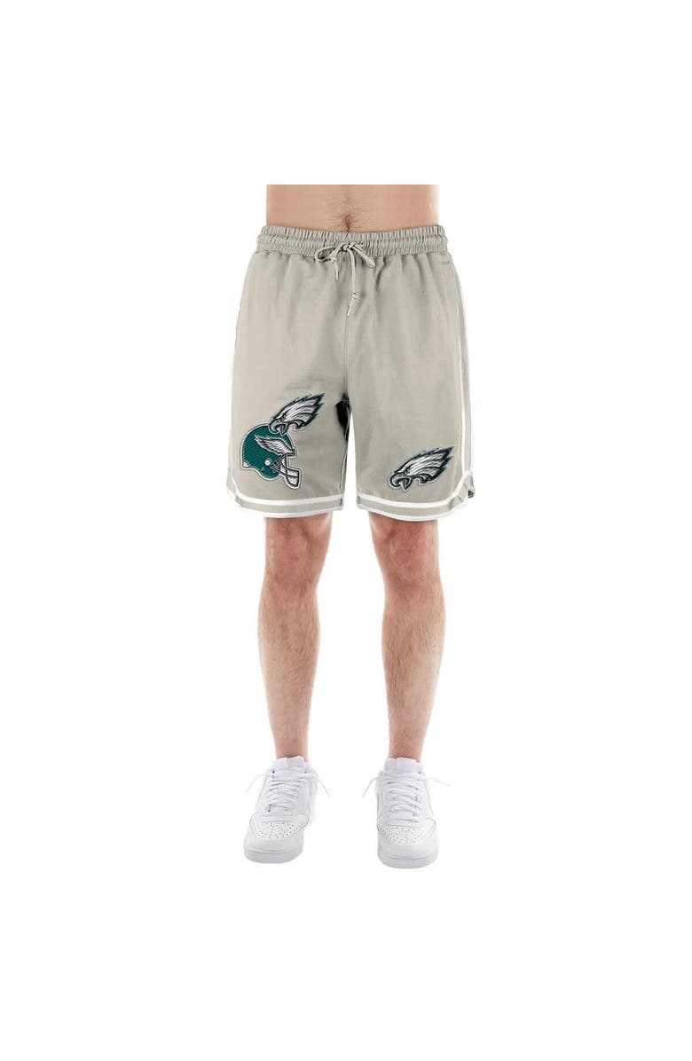 New Era Men's New Era Light Beige Philadelphia Eagles Stone Multi Patch Shorts, Alternate, color, Light Beige