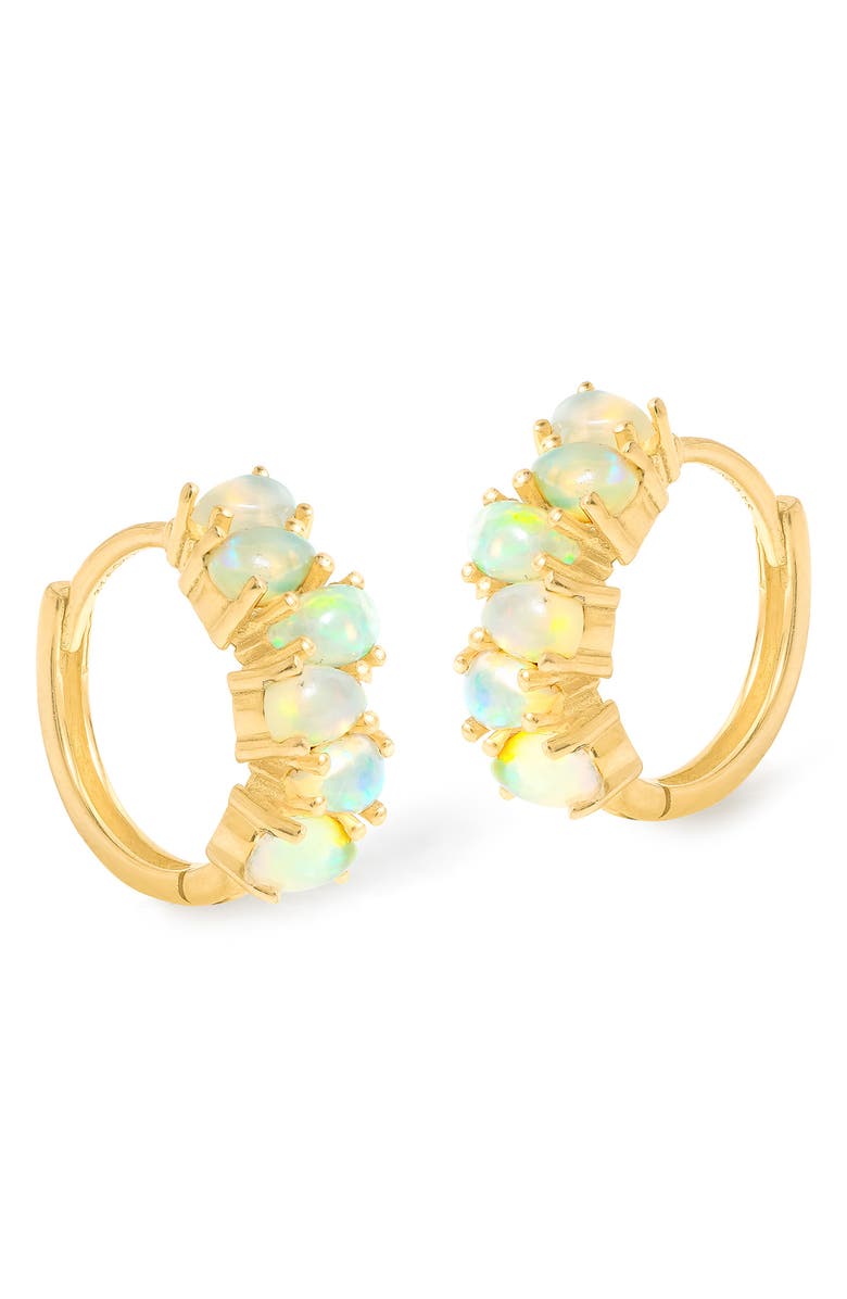 YS GEMS Opal Huggie Hoop Earrings, Alternate, color, 
