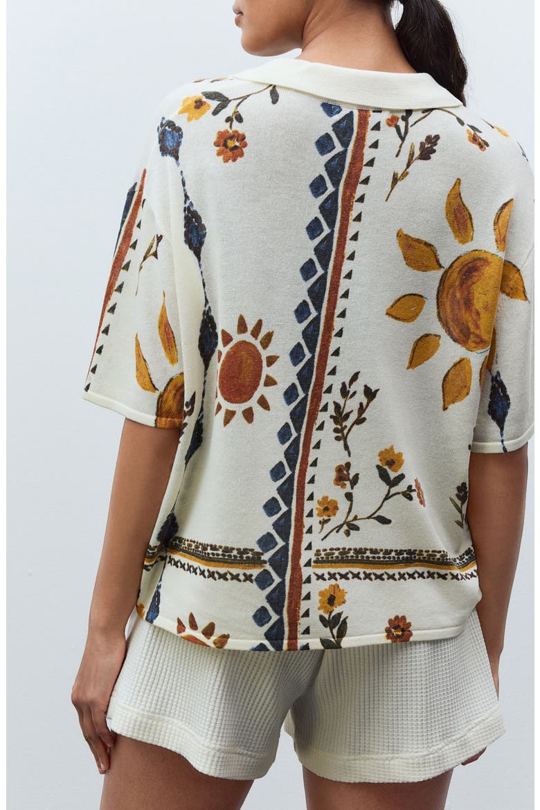 Retro Print Knit Shirt, Alternate, color, NEUTRAL