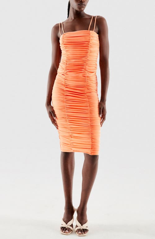 As By Df Leona Gathered Pencil Skirt In Apricot