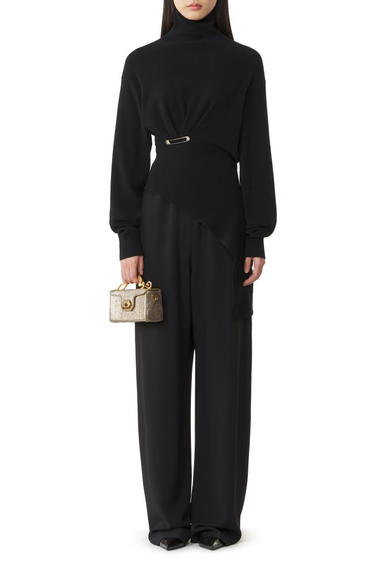 Wool And Cashmere Sweater, Main, color, Black
