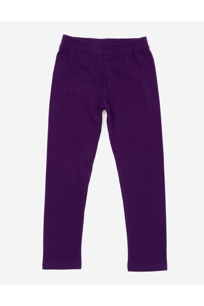 Girls Cotton Leggings, Solid Colors, Main, color, Dark Purple