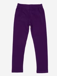 Leveret Girls Cotton Leggings, Solid Colors