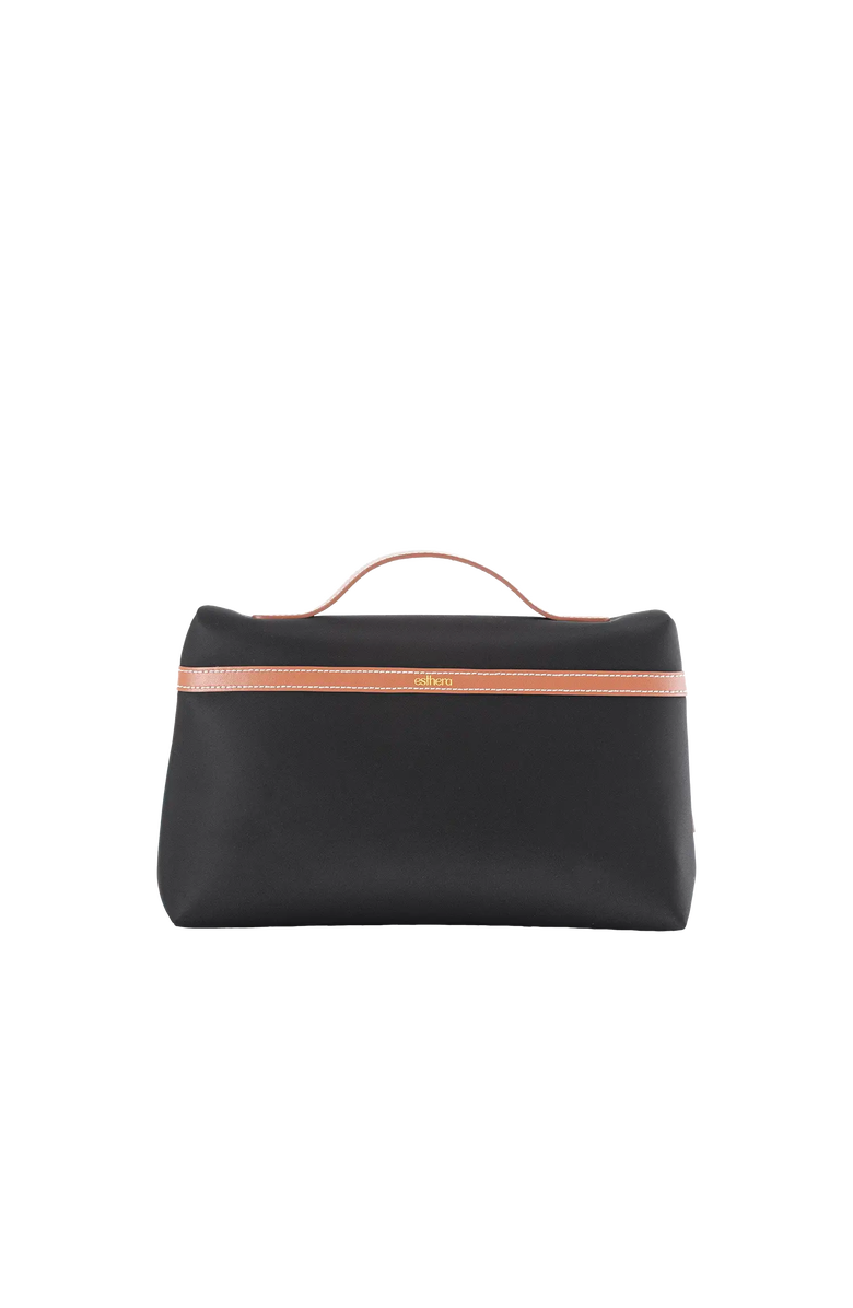 Esthera Nest Nylon Cosmetic Case, Main, color, Black