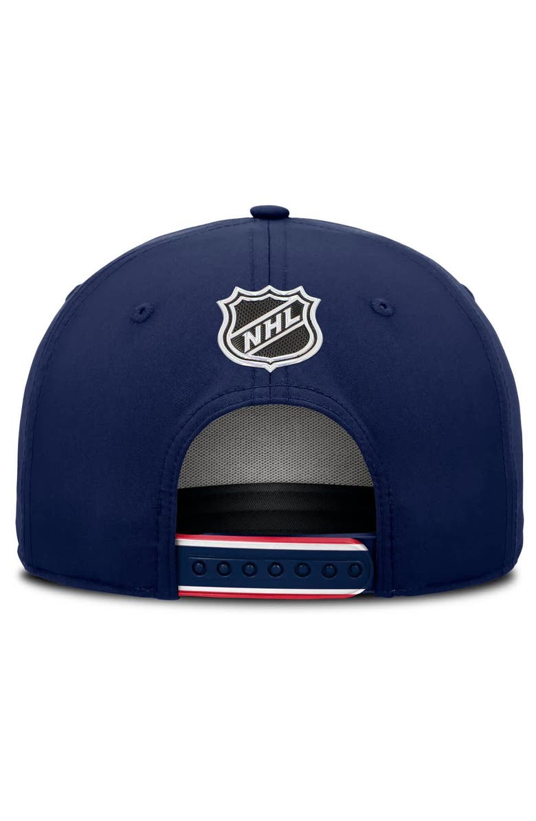 FANATICS Men's Fanatics Navy Columbus Blue Jackets 2025 NHL Draft Authentic Pro On-Stage Podium A-Frame Adjustable Hat, Alternate, color, 