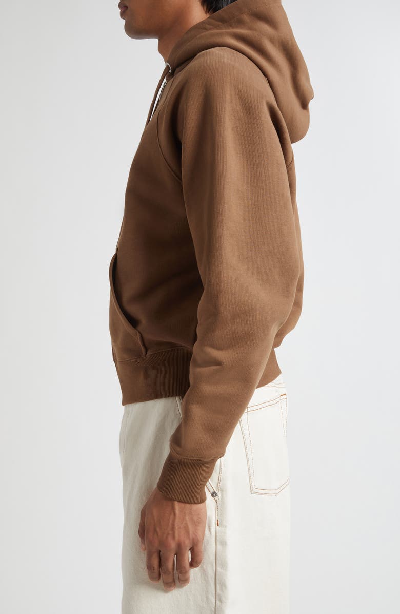 AMI PARIS Ami de Coeur Embroidered Hoodie, Alternate, color, Hazelnut