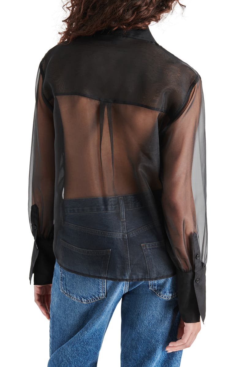 Steve Madden Eleanor Pintuck Organza Shirt, Alternate, color,