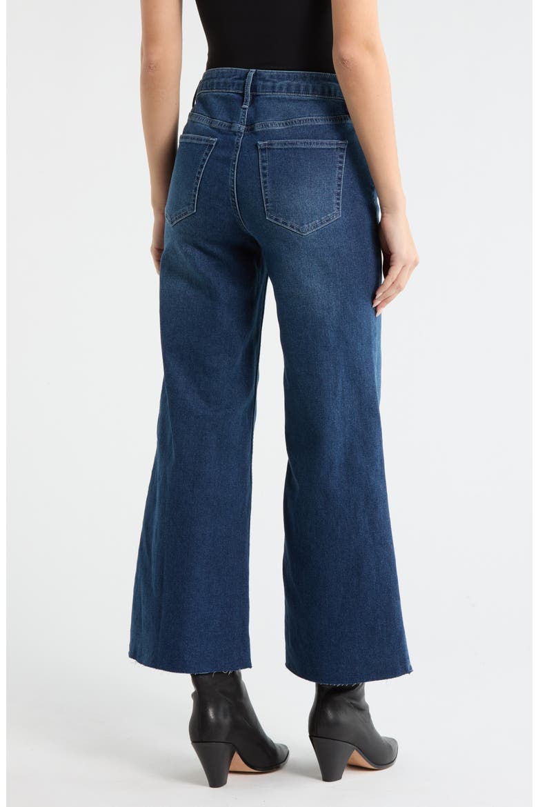 Retro Raw Hem Ankle Palazzo Jeans, Alternate, color, MEDIUM WASH
