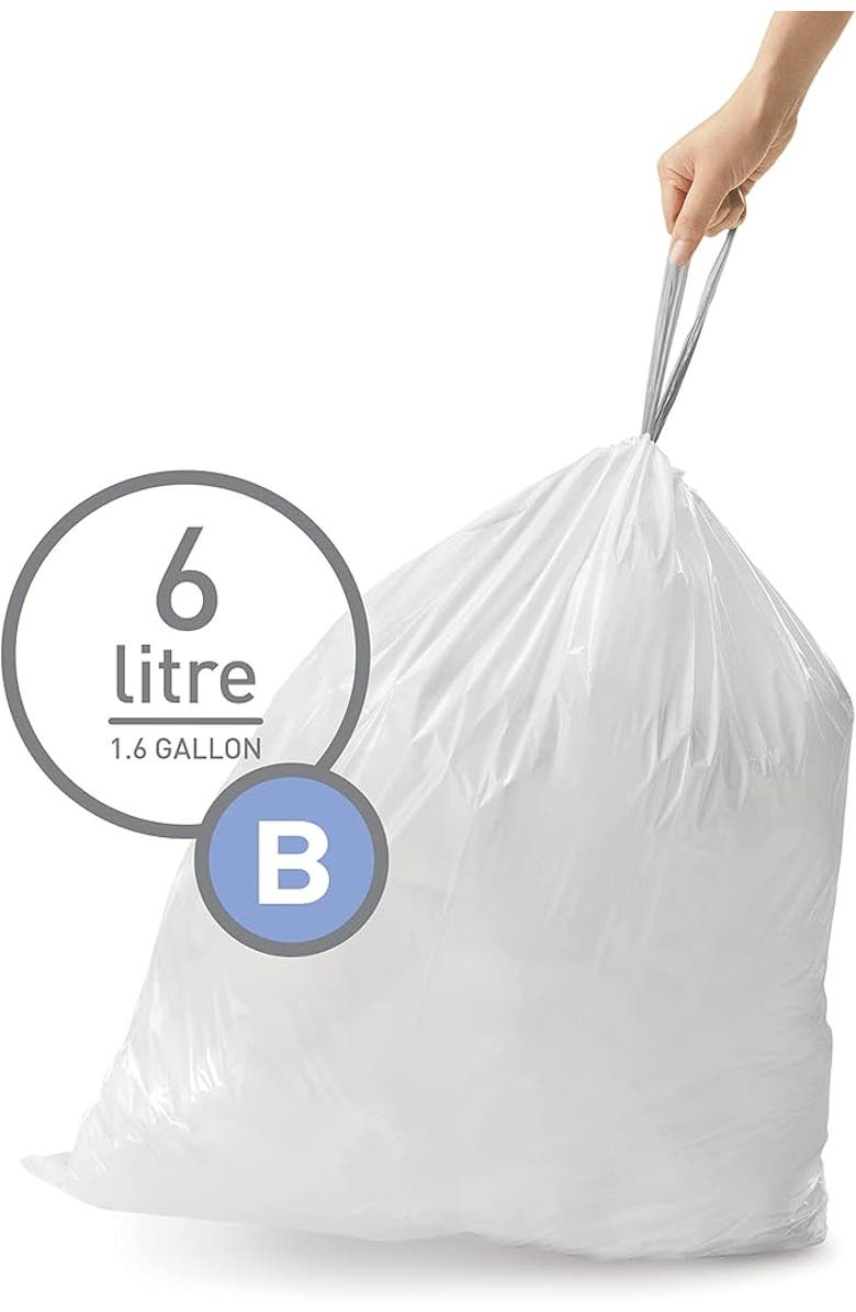 simplehuman Code B Custom Fit Liners with Quick Dispense Packs, Alternate, color,