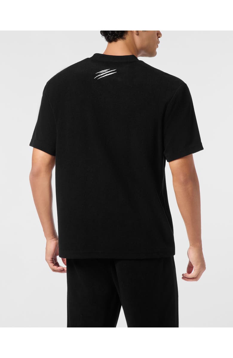 PLEIN SPORT Sponge Cotton Round Neck T-Shirt, Alternate, color, Black